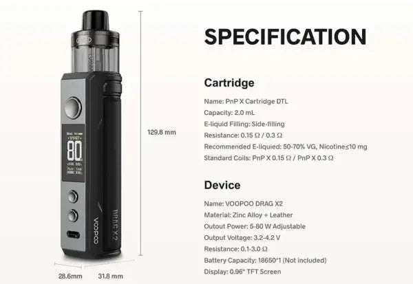 VooPoo Drag X2 Vape Pod Kit - image 5